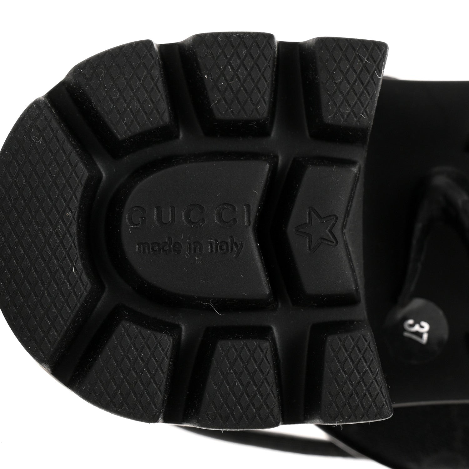 Gucci Monogram Granada Kid Trip 40/72mm Lug Sole Sandals 37 Black 8 of 9