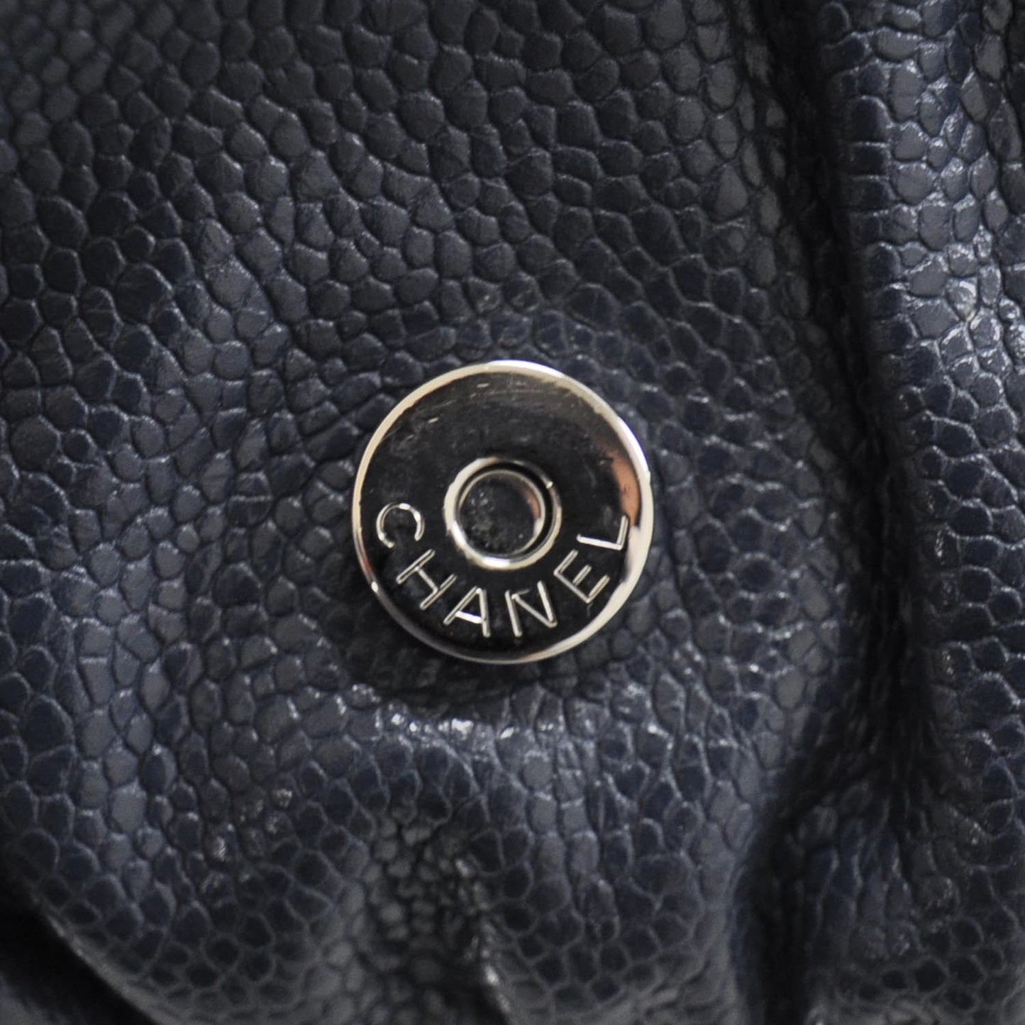 Caviar Half Moon Wallet On Chain Navy