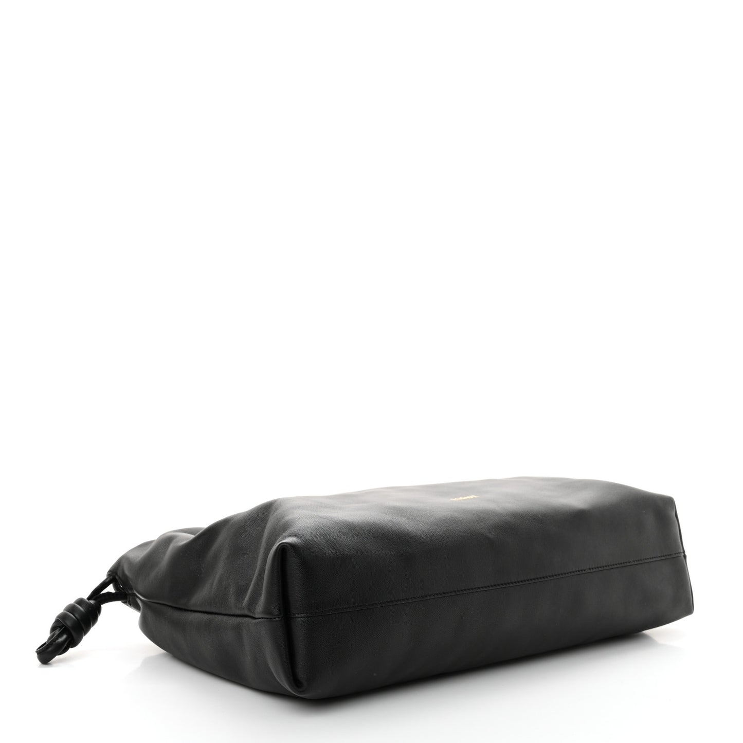 Mellow Nappa Donut Chain Large Flamenco Knot Clutch Black