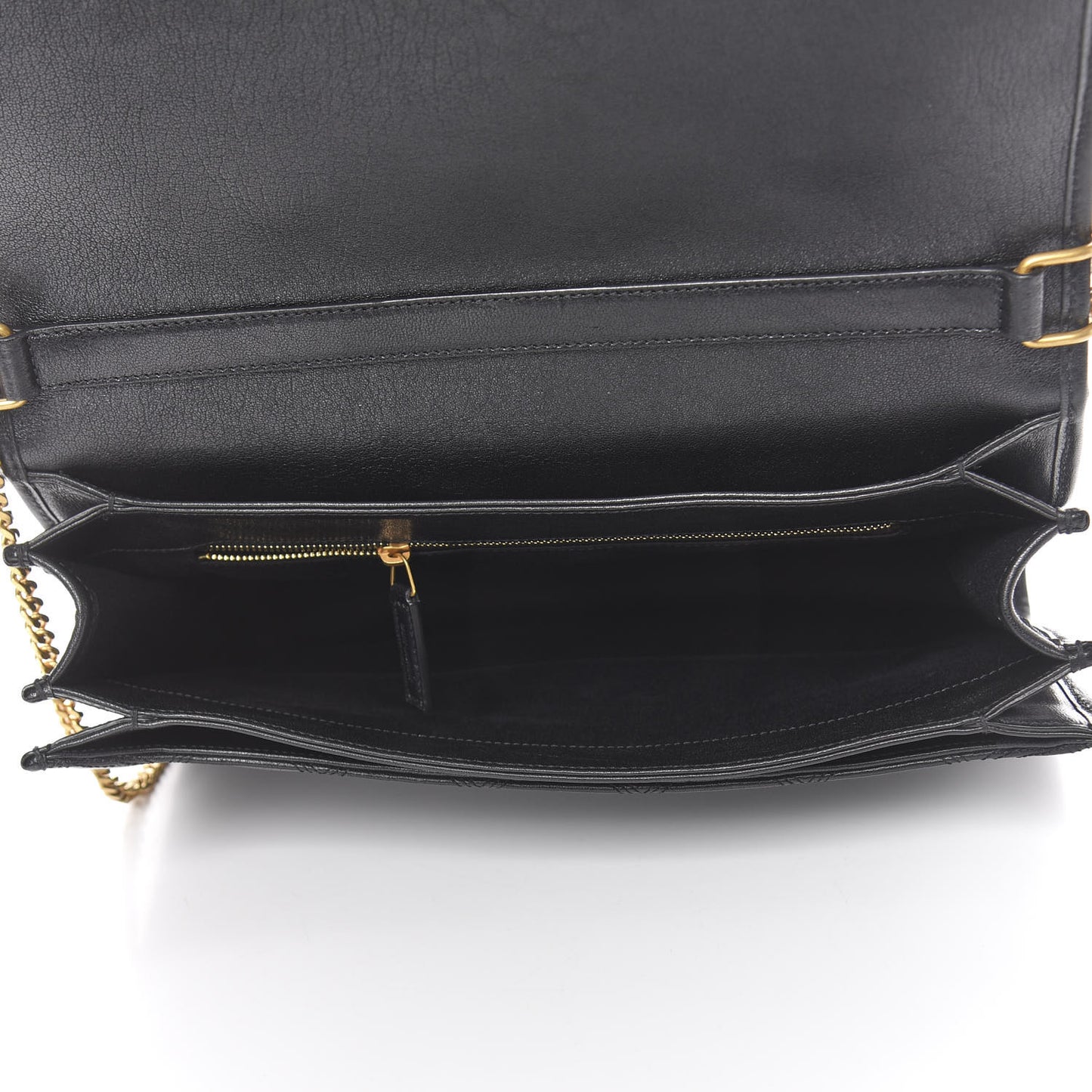 Lambskin Quilted Large Becky Chain Bag Black