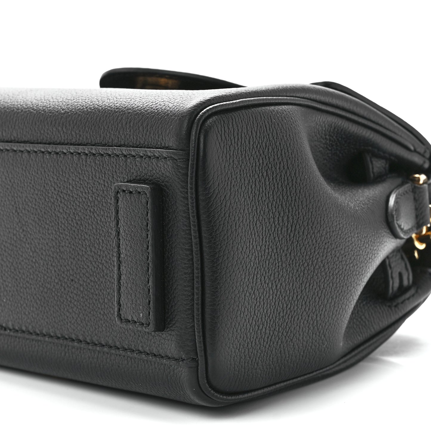 Grained Calfskin Small La Medusa Top Handle Bag Black