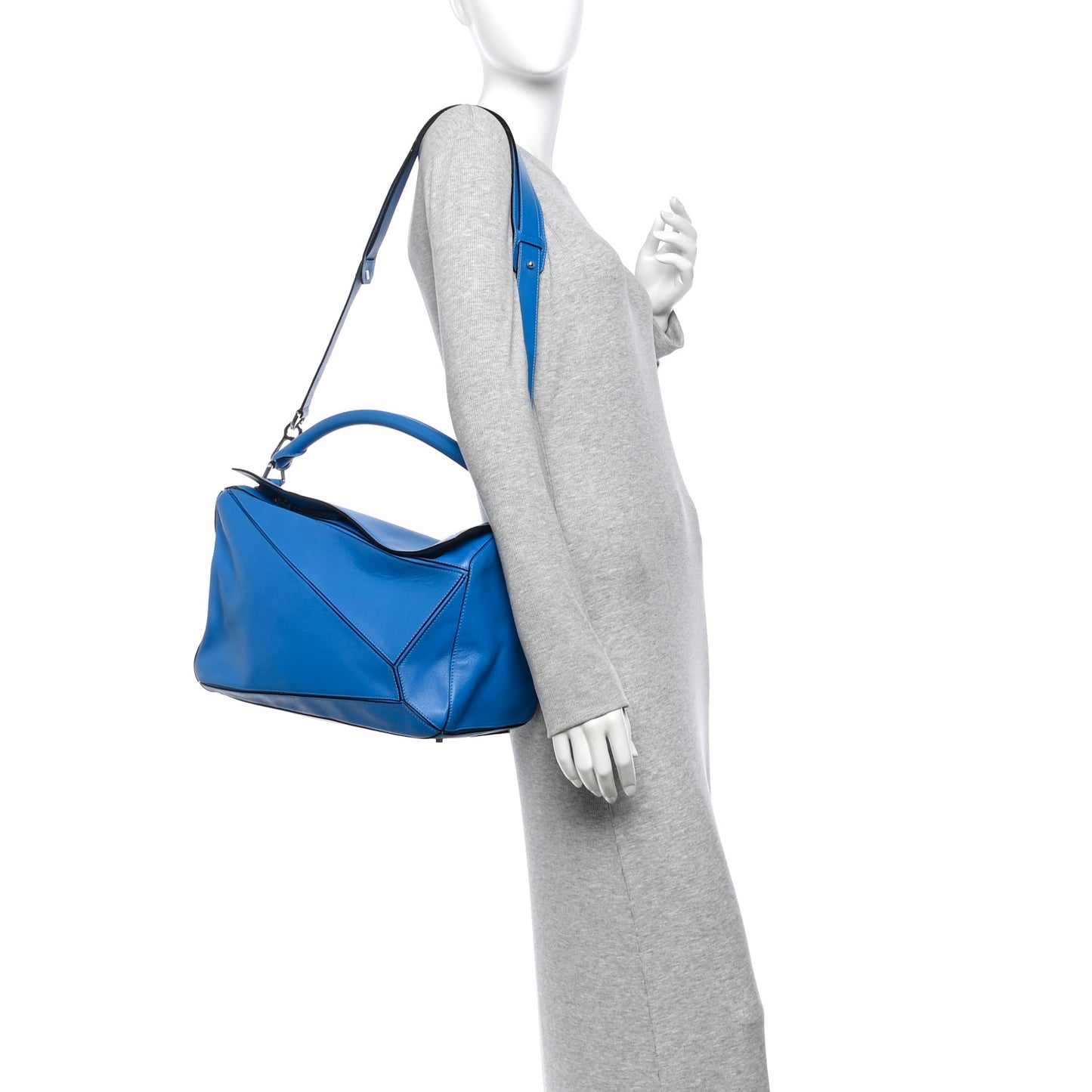 Calfskin Large Puzzle Bag Scuba Blue