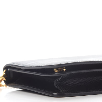 Prada Saffiano Metal Oro Mini Bag Black 7 of 8