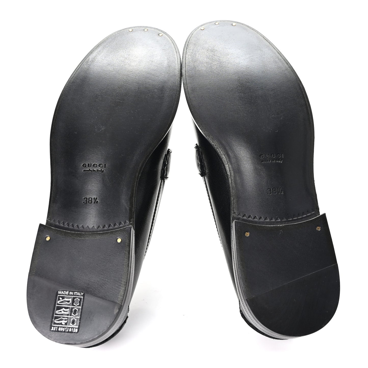 Goatskin Womens Logo 15mm Loafers 38.5 Black