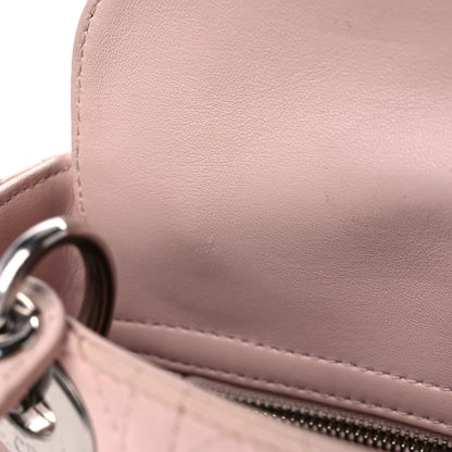 Christian Dior Lambskin Cannage Mini Lady Dior Crystal Strap Rose Poudre 12 of 24
