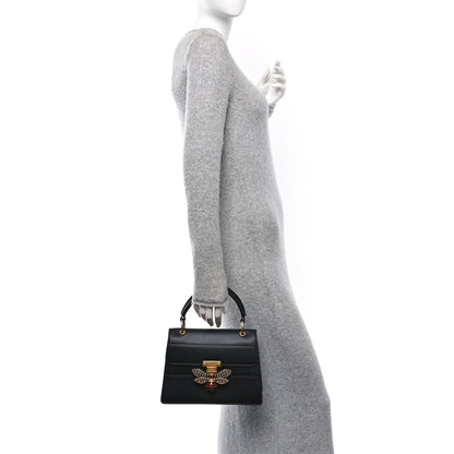 Gucci Calfskin Sylvie Web Small Queen Margaret Top Handle Bag Black 2 of 12