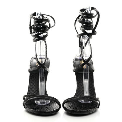 Saint Laurent Ayers Kate 105 Lace Up Sandals 41 Black 2 of 8
