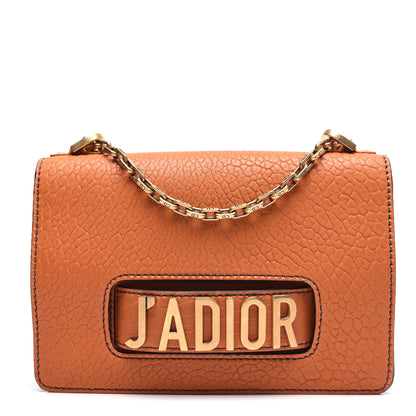 Christian Dior Canyon Grained Lambskin J'Adior Chain Flap Bag Orange 1 of 14