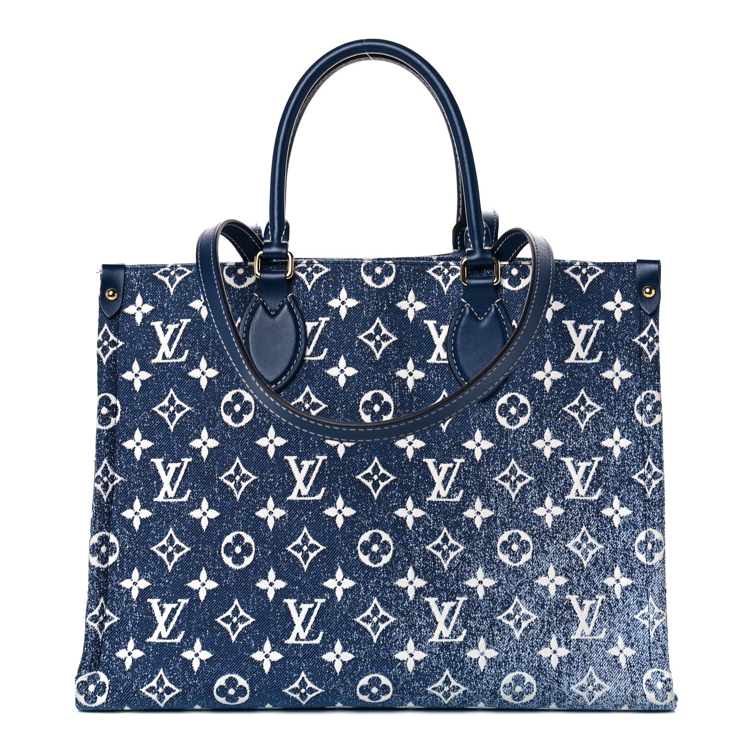 Louis Vuitton Monogram Jacquard Denim Onthego MM Bleu 1 of 8