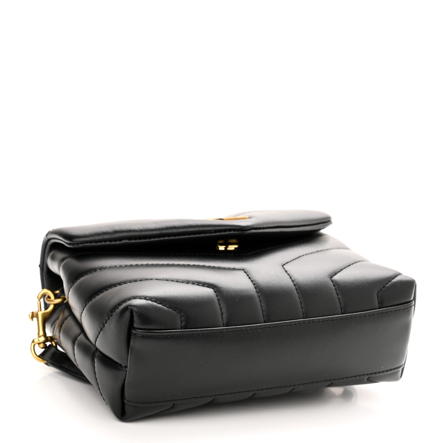 Saint Laurent Calfskin Y Quilted Monogram Toy Loulou Crossbody Bag Black 4 of 12