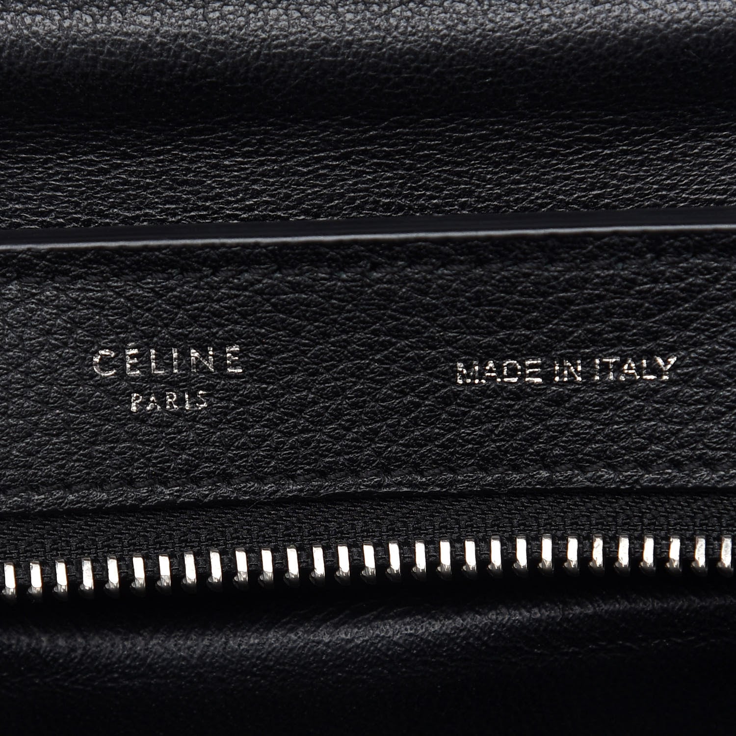 Celine Drummed Calfskin Suede Small Trapeze Black 5 of 10