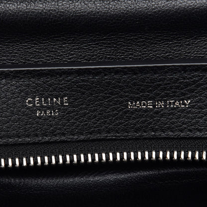 Celine Drummed Calfskin Suede Small Trapeze Black 5 of 10
