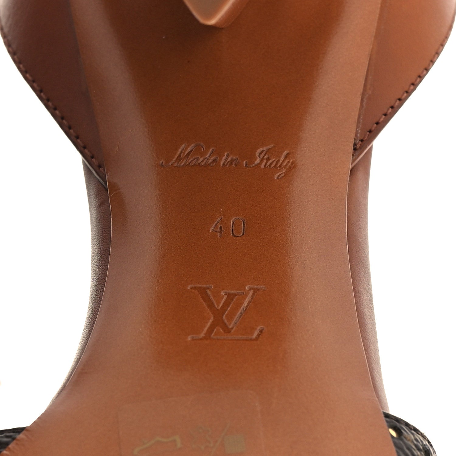 Louis Vuitton Calfskin Perforated Monogram Silhouette Sandals 40 Gold 7 of 8