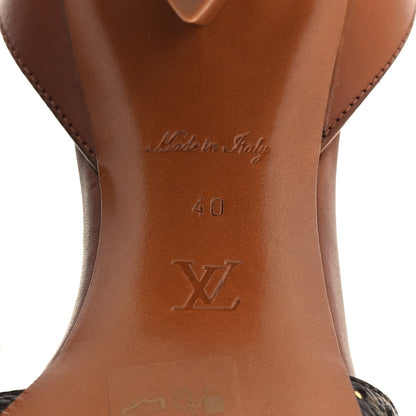 Louis Vuitton Calfskin Perforated Monogram Silhouette Sandals 40 Gold 7 of 8