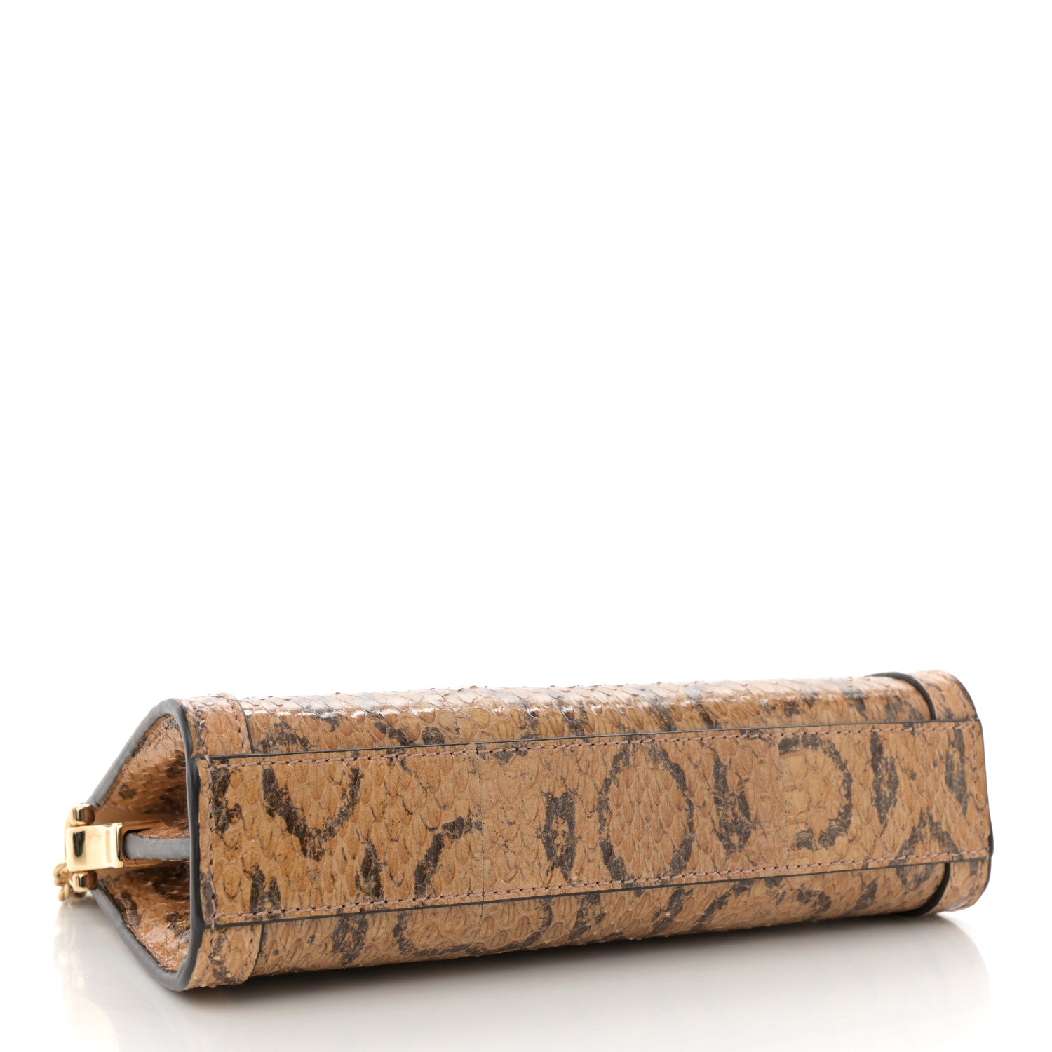 Gucci Snakeskin GG Mini Ophidia Chain Shoulder Bag Brown 4 of 10