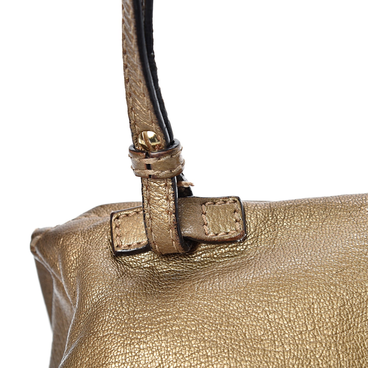 Metallic Sugar Goatskin Mini Pandora Gold