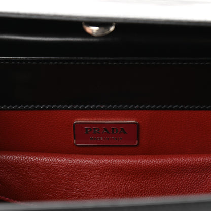 Prada Spazzolato Logo Print Framed Bag Black 6 of 11