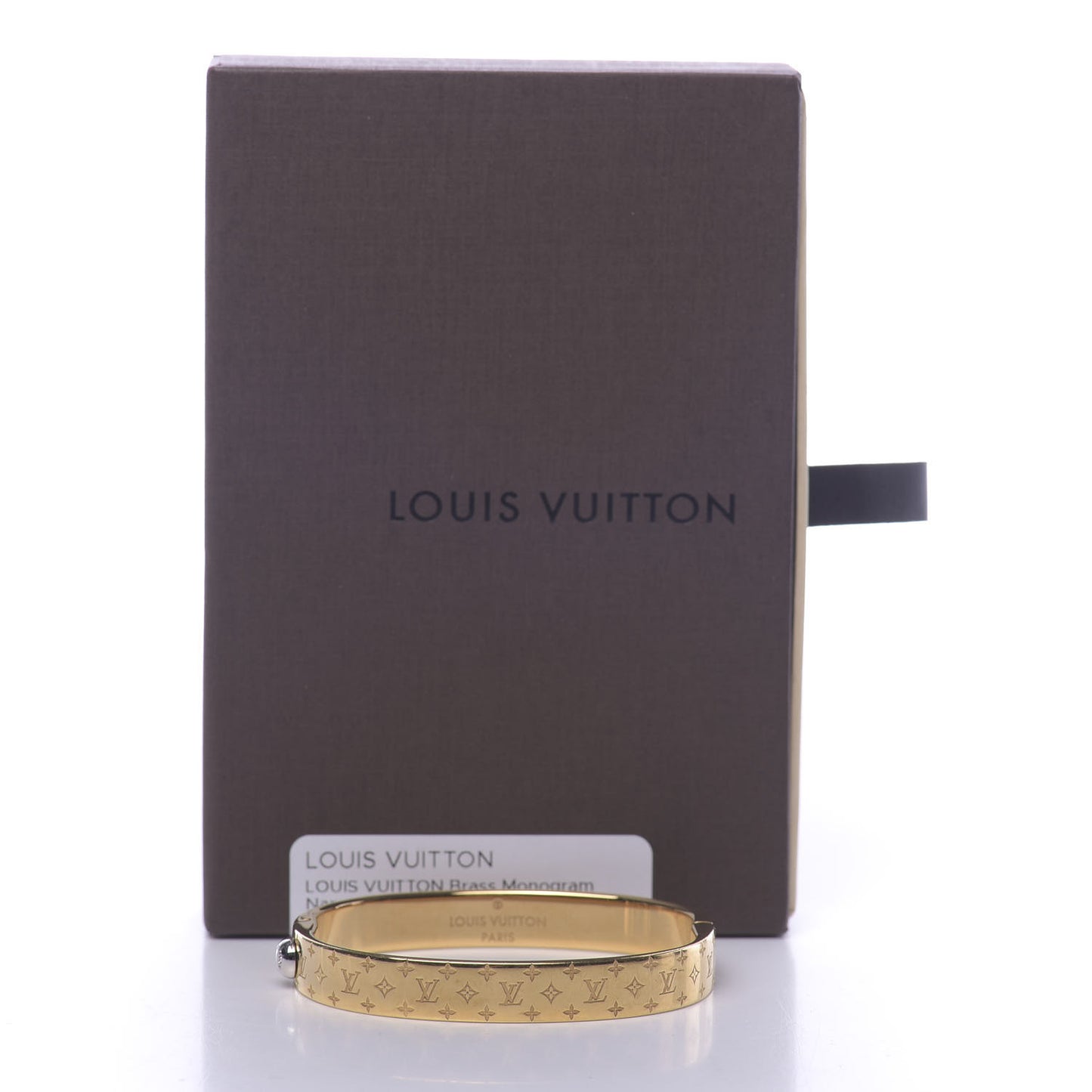 Brass Monogram Nanogram Cuff M Gold