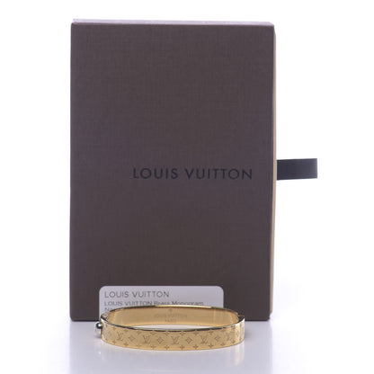 Louis Vuitton Brass Monogram Nanogram Cuff M Gold 8 of 8