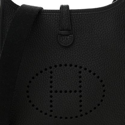 Hermes Taurillon Clemence Evelyne TPM Black 10 of 13