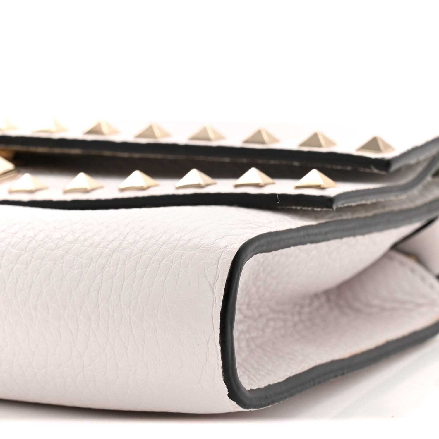 Valentino Garavani Grainy Calfskin Rockstud Double Flap Crossbody Bag Ivory 9 of 9