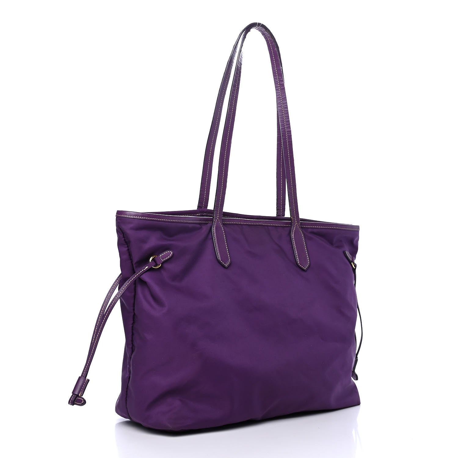 Prada Tessuto Nylon Saffiano Tote Purple 2 of 5