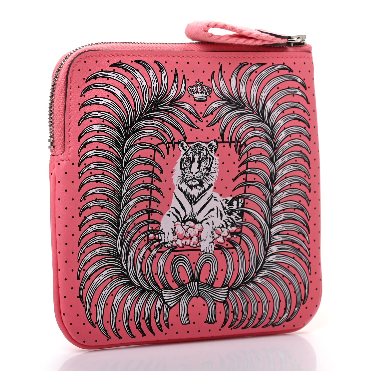 Swift Tigre Royal Bandana Carre Pocket Pouch Rose Ete