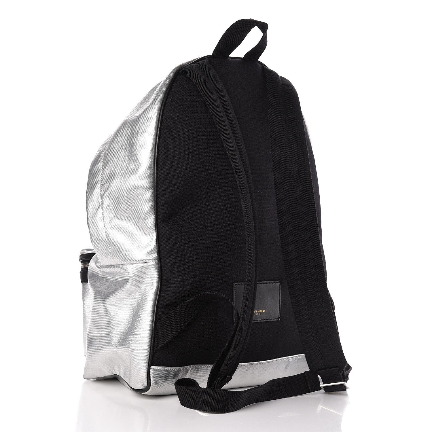 Saint Laurent Nylon Metallic Hunting Backpack Silver 3 of 17