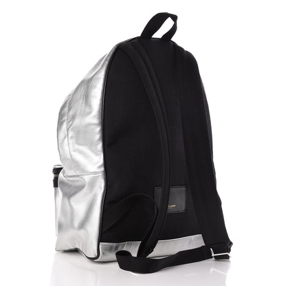 Saint Laurent Nylon Metallic Hunting Backpack Silver 3 of 17