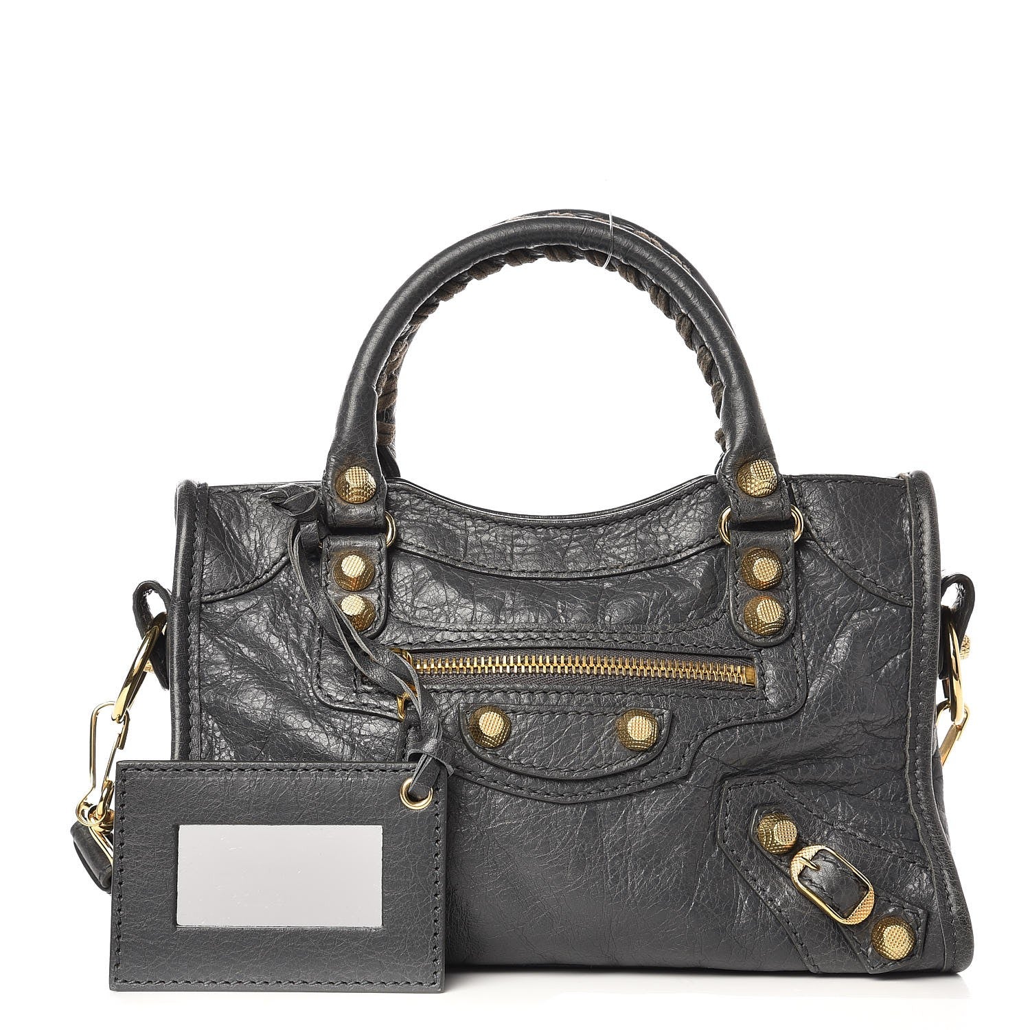 Balenciaga Agneau Giant 12 Gold Hardware Mini City Gris Tarmac 1 of 9