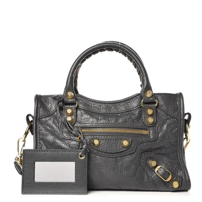 Balenciaga Agneau Giant 12 Gold Hardware Mini City Gris Tarmac 1 of 9