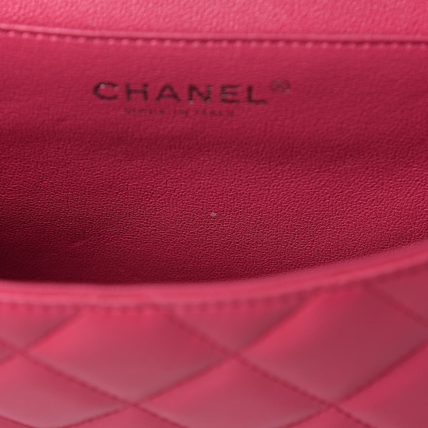 Lambskin Quilted Clutch With Chain Flap Pink