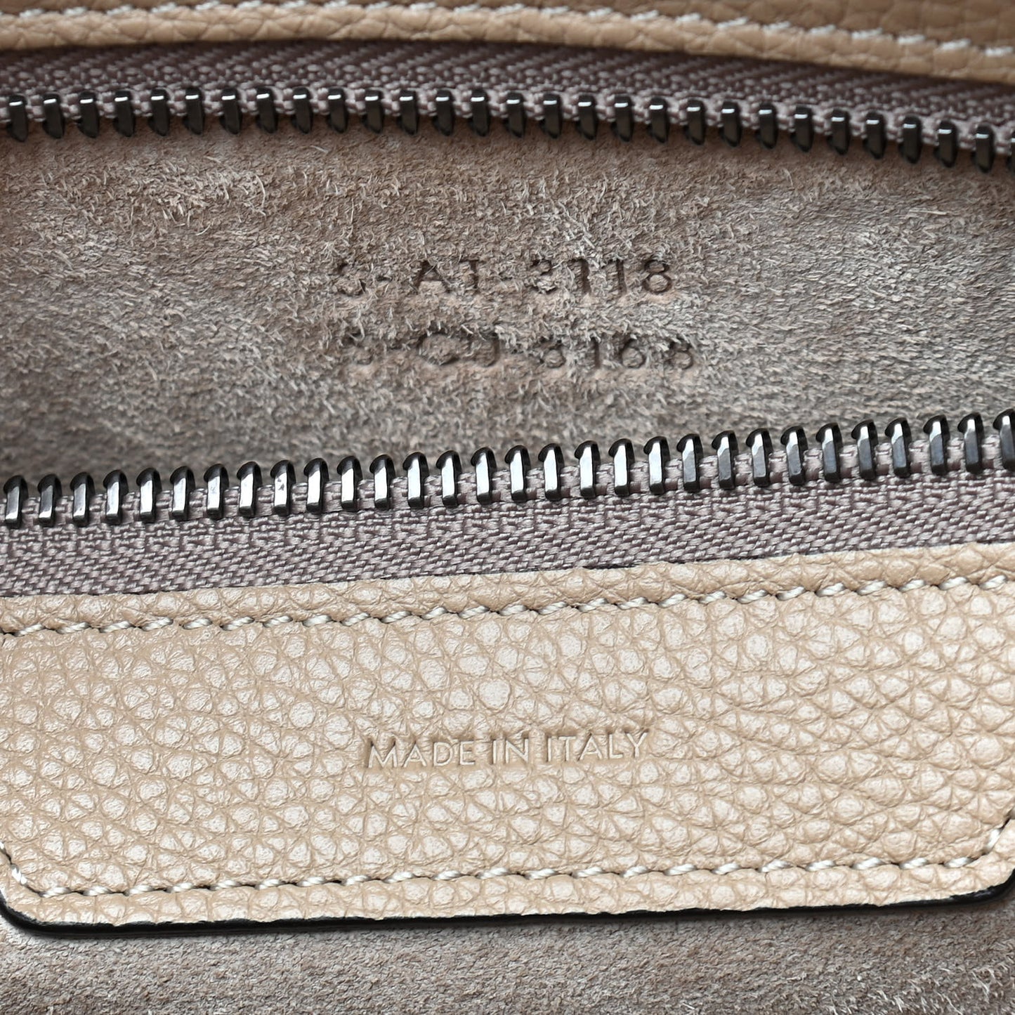 Drummed Calfskin Mini Luggage Dune