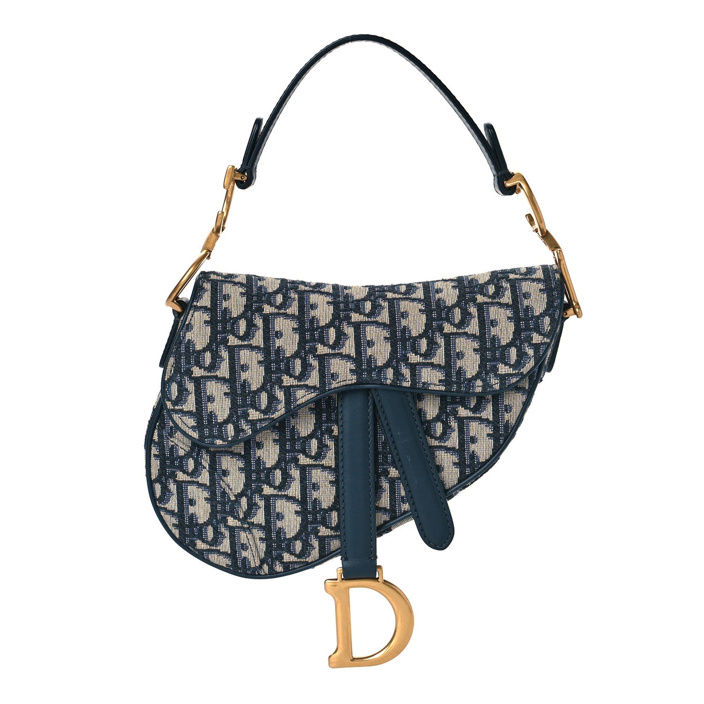 Oblique Mini Saddle Bag Blue