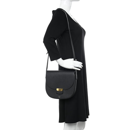 Celine Grained Calfskin Compact Trotteur Black 2 of 13
