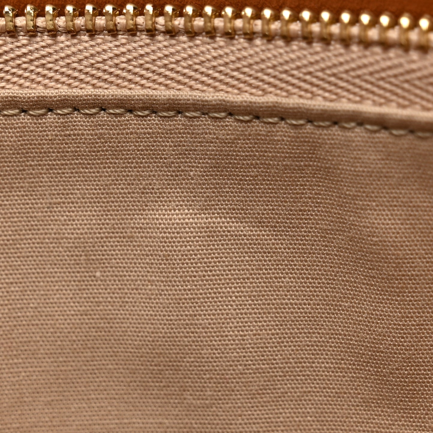 Calfskin Alphabet Flat Pouch Clutch Tan