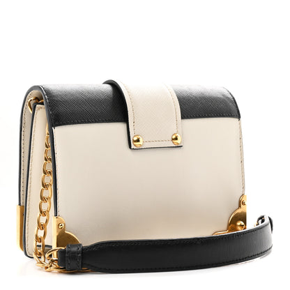 Prada City Calf Saffiano Astrology Cahier Bag Talco Black 3 of 10