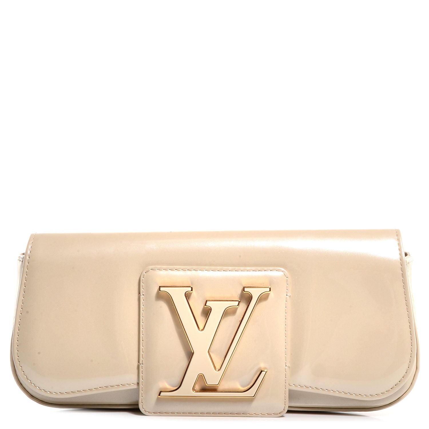 Louis Vuitton Patent Sobe Clutch Blanc Corail 1 of 7