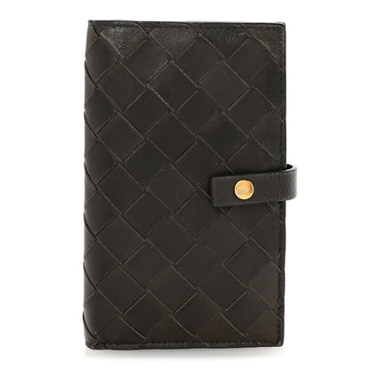 Bottega Veneta Nappa Intrecciato Bifold Zip Wallet Ebano 1 of 8