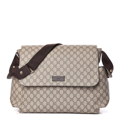Gucci GG Plus Monogram Messenger Diaper Bag Dark Brown 1 of 13