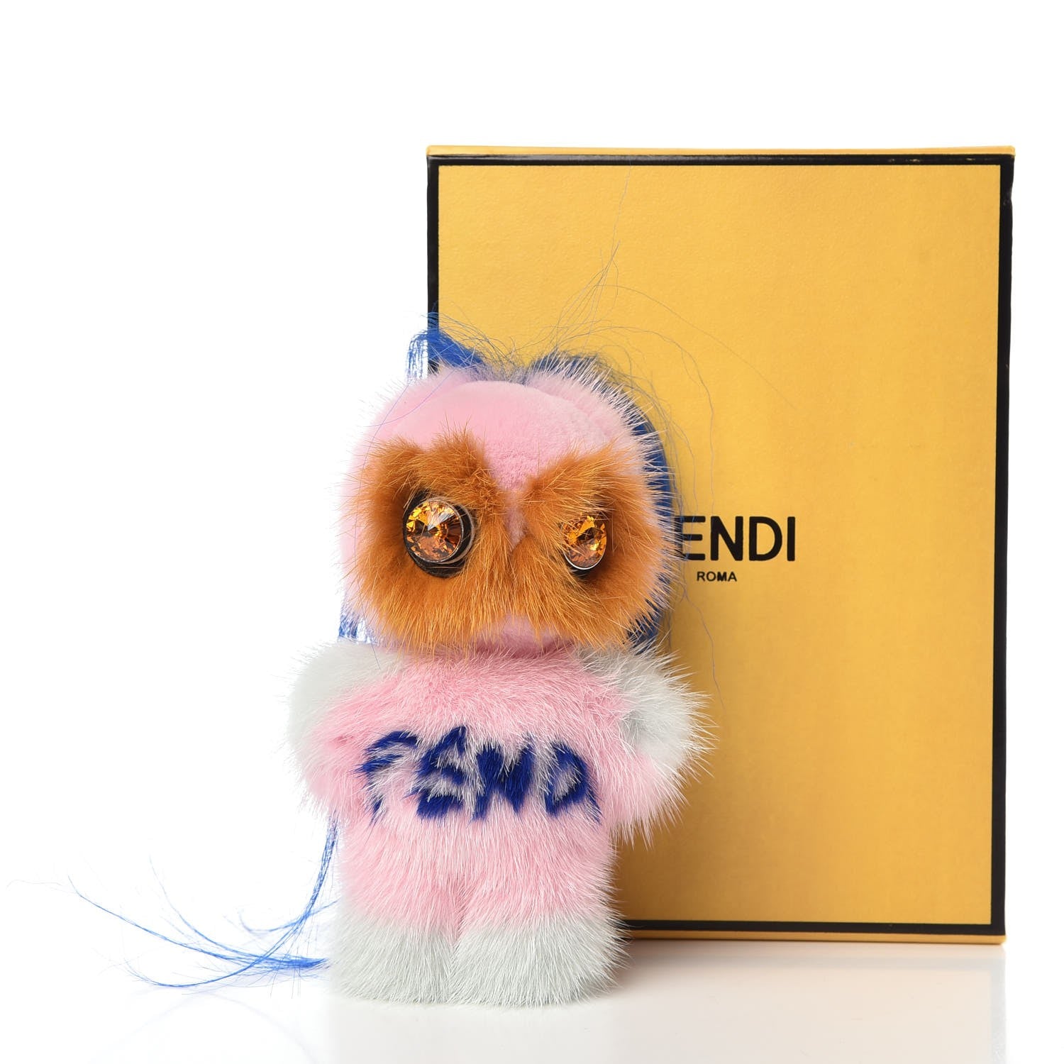 Fendi Mink Fur Crystal Fendirumi Piro-Chan Monster Bag Bug Charm Marshmallow 4 of 4