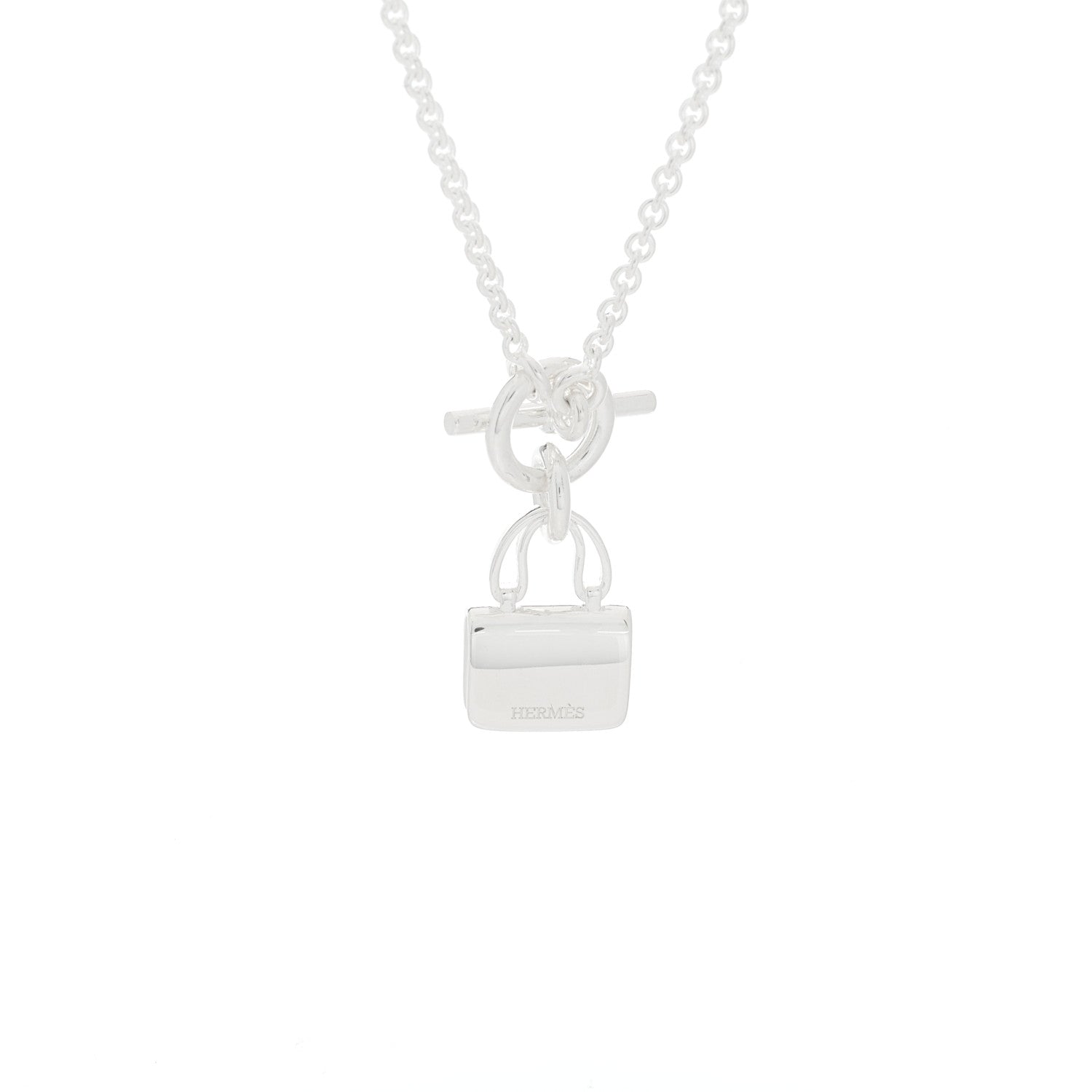 Hermes Sterling Silver Constance Amulettes Pendant Necklace 3 of 5