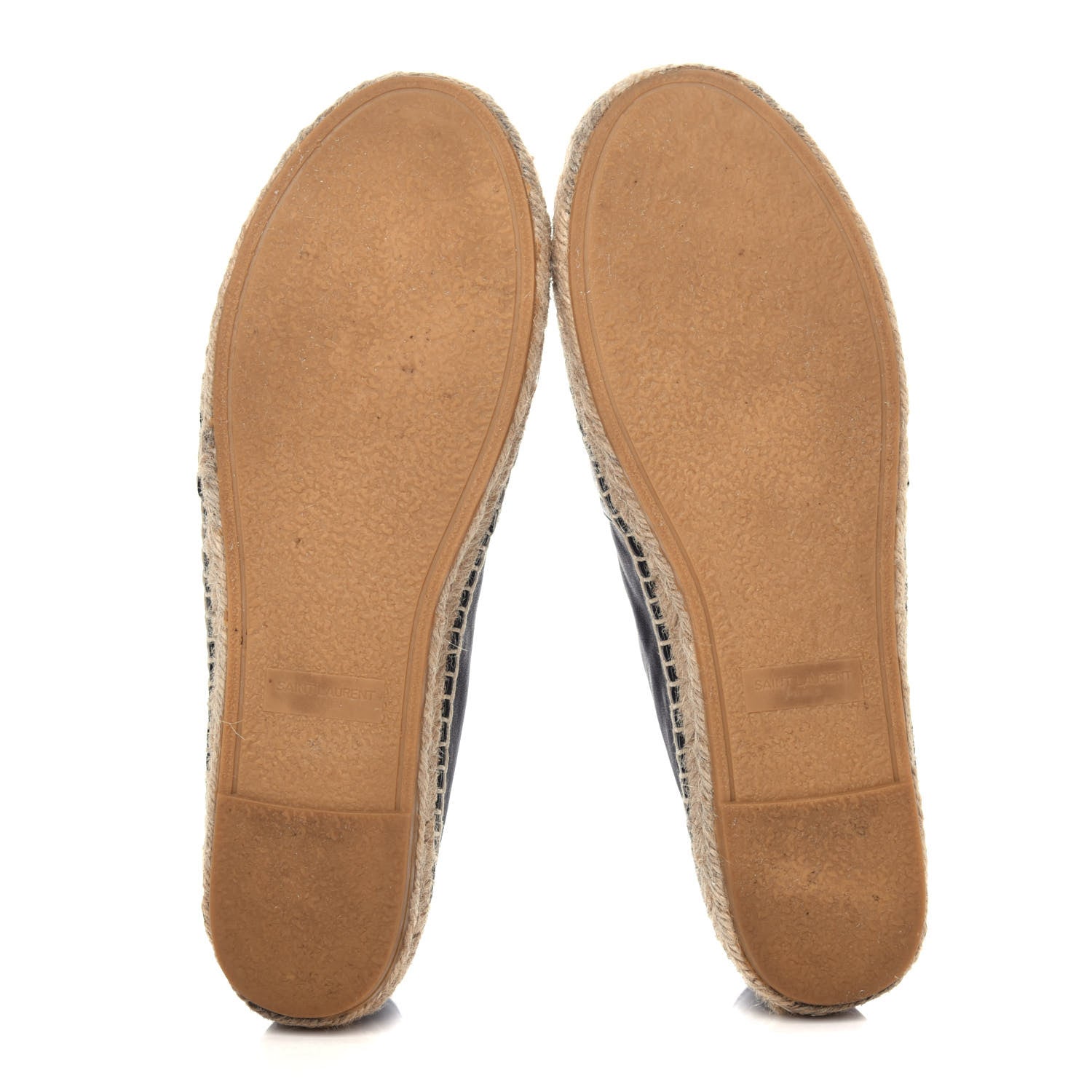 Saint Laurent Lambskin Monogram Espadrilles 38.5 Black 7 of 11