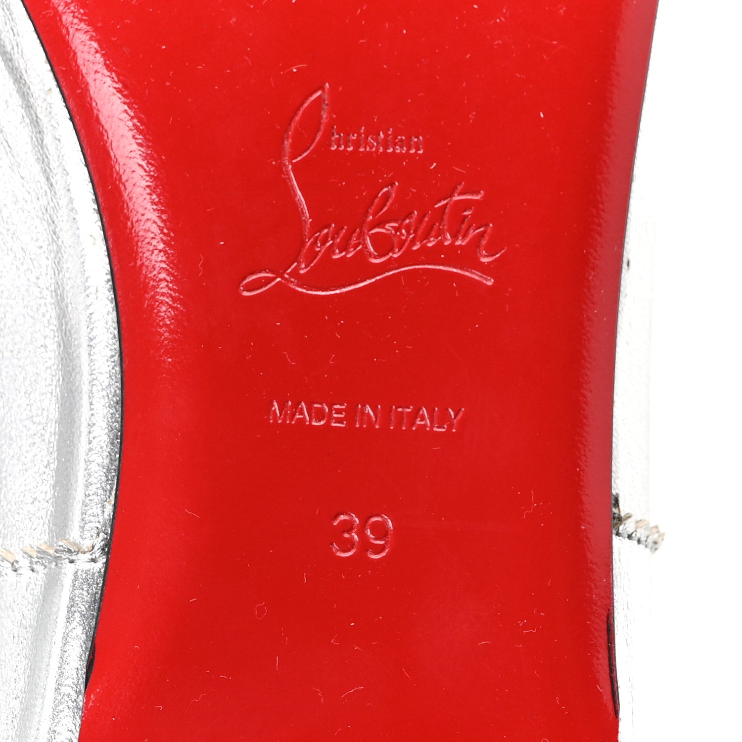 Christian Louboutin Nappa Mamadrague Flats 39 Silver 7 of 8