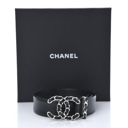 Chanel Calfskin CC Chain Belt 95 38 Black 10 of 10