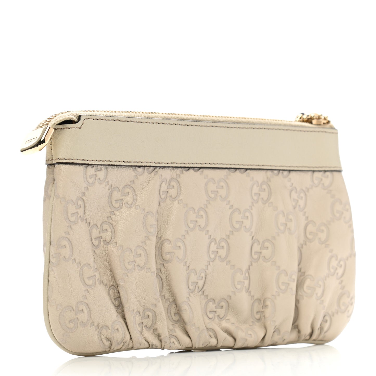 Guccissima Heart Wristlet Off White