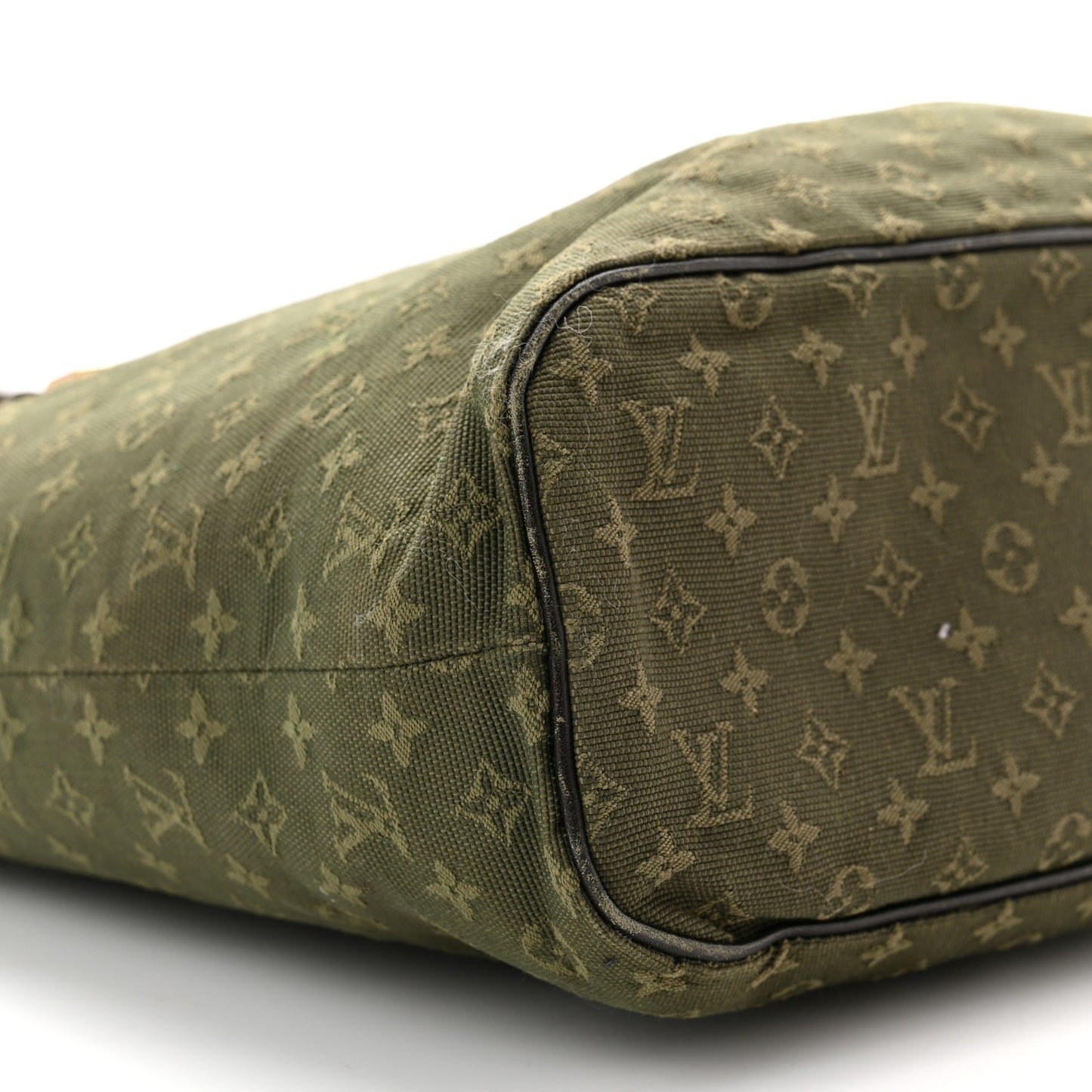 Mini Lin Monogram Tote Kaki