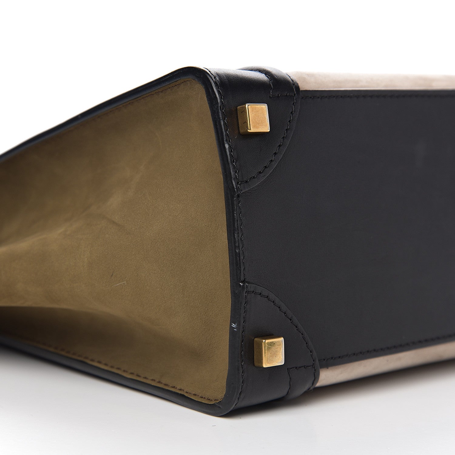 Celine Nubuck Smooth Calfskin Micro Tri-Color Luggage Olive 7 of 11
