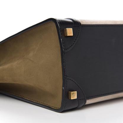 Celine Nubuck Smooth Calfskin Micro Tri-Color Luggage Olive 7 of 11