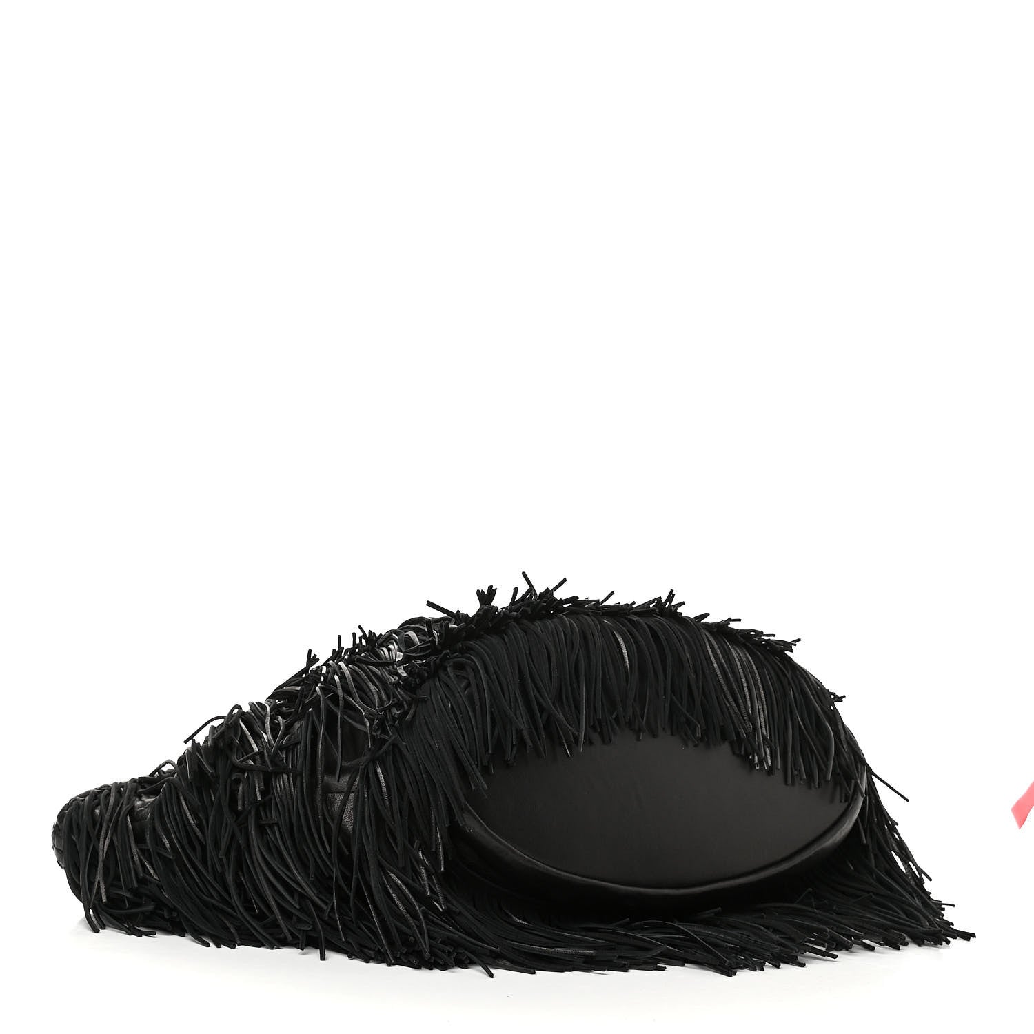 Saint Laurent Calfskin Panier Fringe Tote Black 4 of 11